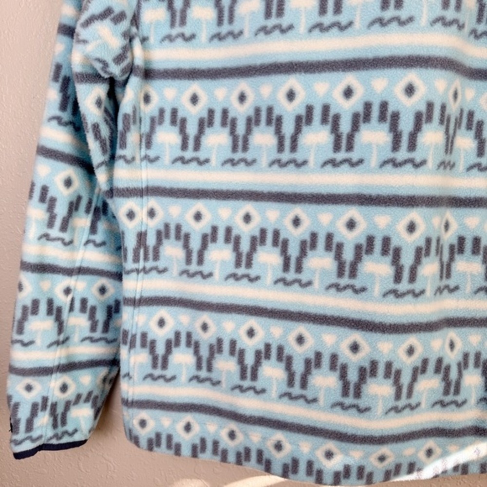 Chubbies blue aztec sand of time fleece 1/4 zip pullover L - Picture 9 of 11